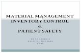 material management inventory control & patient safety