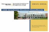 2015-‐‑2016 CSE Graduate Student Handbook