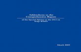 Comprehensive Report Addendums to the
