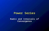 Power Series: Radii and Intervals of Convergence