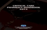 CRITICAL CARE PHARMACY HANDBOOK 2013