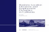Business Location Decisions and Employment Dynamics in California