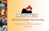 2013/14 Strategic Plan Briefing