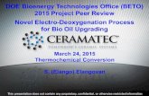 Novel Electro-Deoxygenation Process Presentation for Bio Oil ...