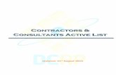 Active Contractors & Consaltants List