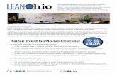 Kaizen Event Go/No-Go Checklist - Lean Ohio