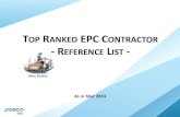 TOP RANKED EPC CONTRACTOR - REFERENCE LIST -