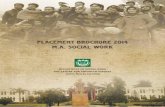 PLACEMENT BROCHURE 2014 M.A. SOCIAL WORK