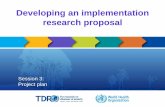 How to Develop an Implementation Research Proposal
