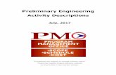 Preliminary Engineering Phase Activity Descriptions