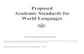 Proposed Academic Standards for World Languages - SAS