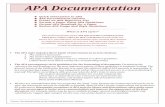 APA Documentation Format