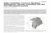 High-resolution record of Northern Hemisphere climate extending ...