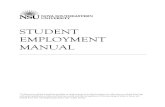 STUDENT EMPLOYMENT MANUAL