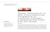 Basic Research in Art: Foundational Problems in Fashion Design ...