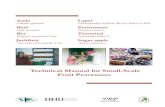 Technical manual for small-scale fruits processing