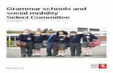 Grammar schools and social mobility Select Committee