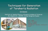 Techniques for Generation of Terahertz Radiation