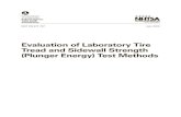 Evaluation of Laboratory Tire Tread and Sidewall Strength (Plunger ...