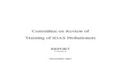 Committee on Review of Training of IDAS Probationers-Report