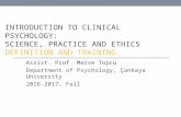 PSY412 Foundations of Clinical Psychology