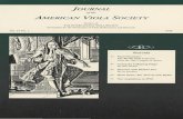 Journal of the American Viola Society Volume 14 No. 1, 1998