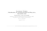 Lecture Notes Methods of Mathematical Physics MATH 535