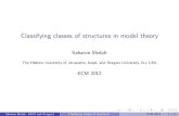 Classifying classes of structures in model theory