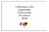 A Resource for Equitable Classroom Practices 2010