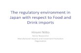 The regulatory environment in Japan with respect to Food and Drink ...