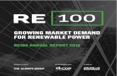 Growing Market Demand for Renewable Power Annual Report 2016