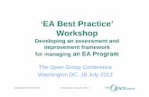 'EA Best Practice' Workshop
