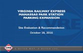 virginia railway express manassas park station parking expansion