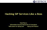 Hacking SIP Services Like a Boss