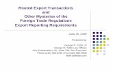 Routed Export Transactions and Other Mysteries of the Foreign ...