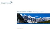 About Credit Suisse – A brief presentation
