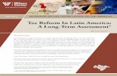 Tax Reform In Latin America: A Long-Term Assessment*