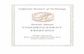 California Institute of Technology Sixtieth Annual Commencement ...