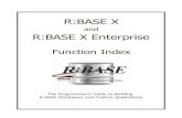 R:BASE X Function Index