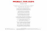 Poem #10 - Mensa for Kids