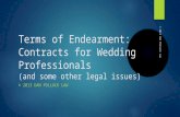Terms of Endearment: Contracts for Wedding Professionals