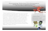 Surveying Selected Performance Enhancing Supplements Introduction