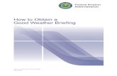 How to Obtain a Good Weather Briefing - FAA