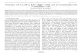 Impact Of Quality Management On Organizational Performance: