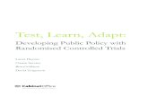 Test, Learn, Adapt: Developing Public Policy with