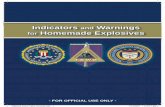 Indicators and Warnings for Homemade Explosives