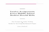Twelve Assignments Every Middle School Student Should Write