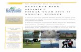 bartlett park district fiscal year 2016-17 annual budget