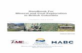Handbook for Mineral and Coal Exploration in British Columbia