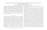 Manual for Using Homomorphic Encryption for Bioinformatics
